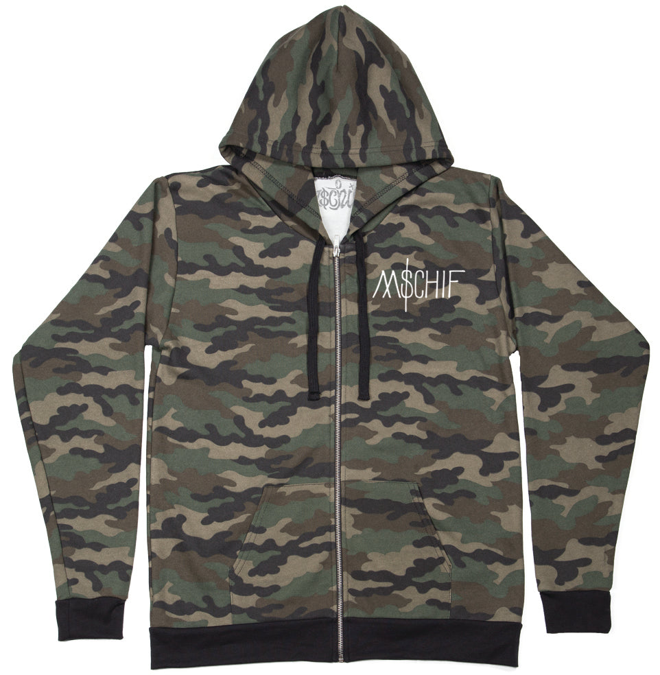 M$CHIF Logo Camo Zip Hoodie (Womenu2019s)