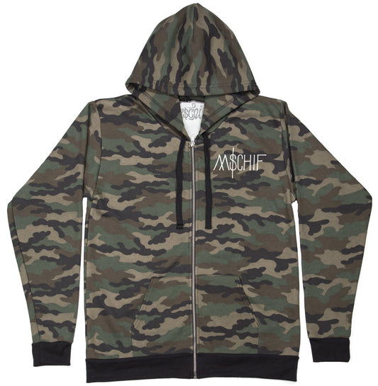 M$CHIF Logo Camo Zip Hoodie (Menu2019s)